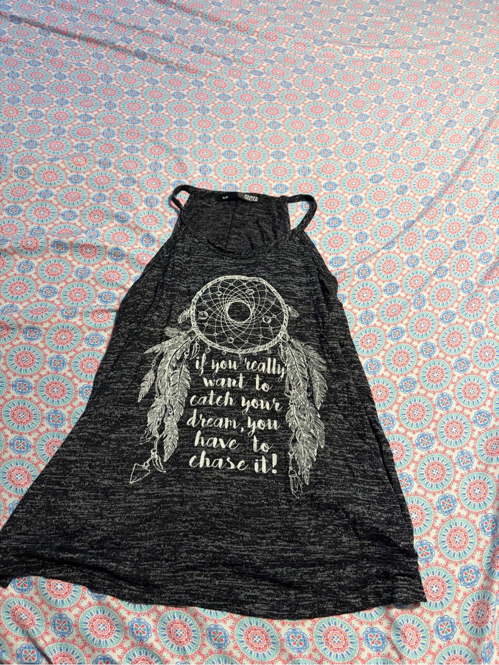 Rebel Sugar Black Graphic Dreamcatcher Tank